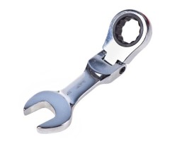 Набор ключей комбинированных трещоточных сокращенных с карданом 8 предметов, 8-19мм. (НКУ-2091-8К) ALLOID-foto3