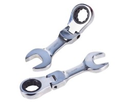 Набор ключей комбинированных трещоточных сокращенных с карданом 8 предметов, 8-19мм. (НКУ-2091-8К) ALLOID-foto4