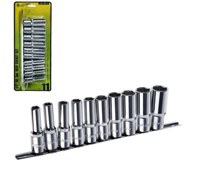 Набор торц головок 1/2"DR 10 - 24 мм. 12 предметов блистер (НГП-4011-6) ALLOID