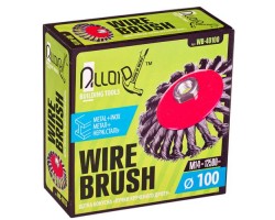 Щетка конусная пучки витой проволоки 100мм, М14х2 (WB-40100) ALLOID-foto5
