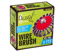Щетка конусная пучки витой проволоки 115мм, М14х2 (WB-40115) ALLOID-foto5