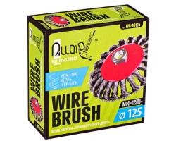 Щетка конусная пучки витой проволоки 125мм, М14х2 (WB-40125) ALLOID-foto5