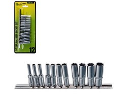 Набор головок высоких 1/4 на планке, 4, 5, 5.5, 6, 7, 8, 9, 10, 11, 12, 13 mm. 12 предм (НГ ALLOID