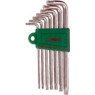 Комплект угловых ключей TORX 7 предметов (16744-7T) HANS