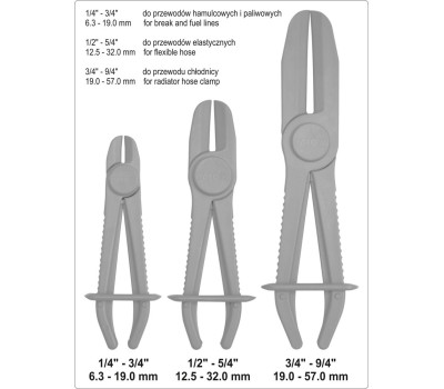 Набор зажимов для шлангов с жидкостью YATO (YT-0840)