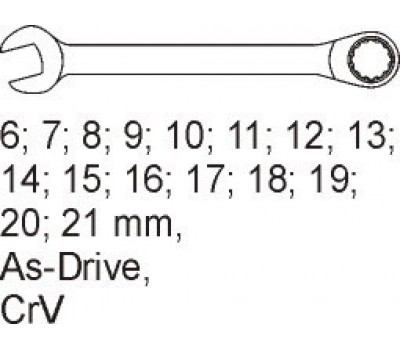 Набор инструментов в ложементе YATO ключи 16 шт. (YT-5531)