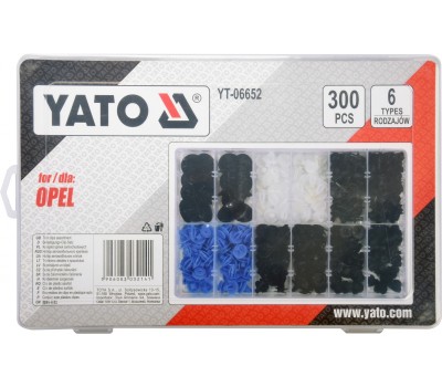 Набор креплений для автосалонной обшивки OPEL YATO, 300 шт. (YT-06652)