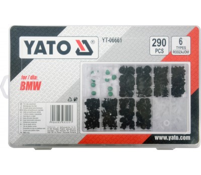 Набор креплений для автосалонной обшивки BMW YATO, 290 шт. (YT-06661)