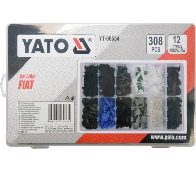 Набор креплений для автосалонной обшивки FIAT YATO, 308 шт. (YT-06654)