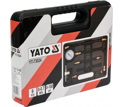 Компрессометр для бензиовых двигателей 9 предметов YATO (YT-73024)