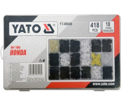 Набор креплений для автосалонной обшивки HONDA YATO, 418 шт. (YT-06656)