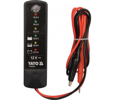 Тестер напряжения аккумуляторов YATO (YT-83101)