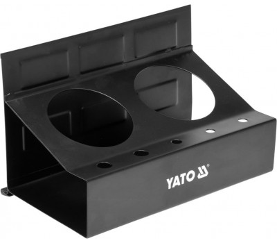 Полка магнитная YATO с 2 большими и 5 малыми отверстиями, 215x120x130 мм (YT-08681)