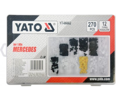 Набор креплений для автосалонной обшивки MERCEDES YATO, 270 шт. (YT-06662)