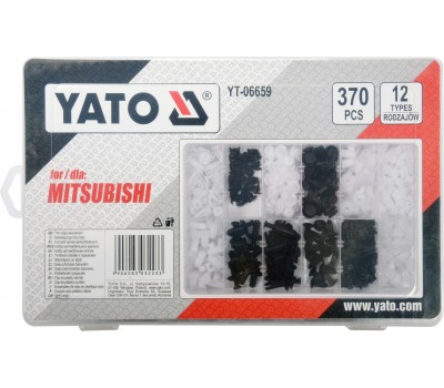 Набор креплений для автосалонной обшивки MITSUBISHI YATO, 370 шт. (YT-06659)
