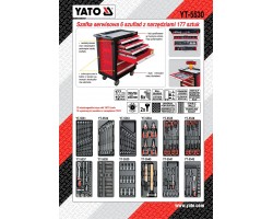 Тележка для инструментов YATO, 6 полок, 958x766x465 мм (YT-5530)-foto4