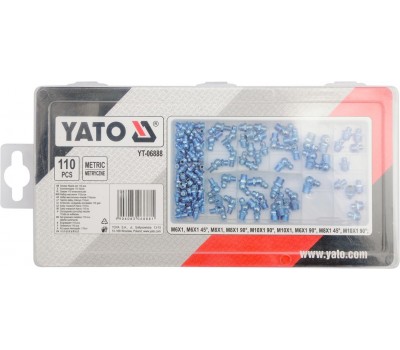 Набор смазочных нипелей YATO 110 шт (YT-06888)