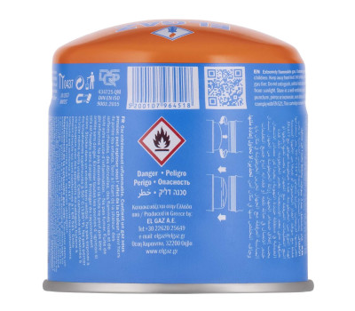 EL GAZ Балон-картридж газовий ELG-100, бутан 190 г, для газових пальників, одноразовий