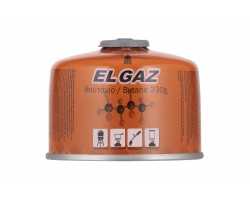 EL GAZ Балон-картридж газовий ELG-300, бутан 230 г, для газових пальників, з двошаровим клапаном, одноразовий-foto2