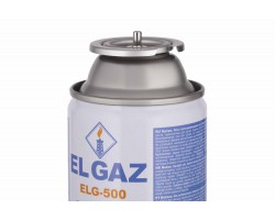EL GAZ Балон-картридж газовий ELG-500, бутан 227 г, цанговий, для газових пальників та плит, одноразовий-foto4