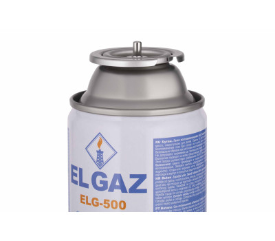 EL GAZ Балон-картридж газовий ELG-500, бутан 227 г, цанговий, для газових пальників та плит, одноразовий