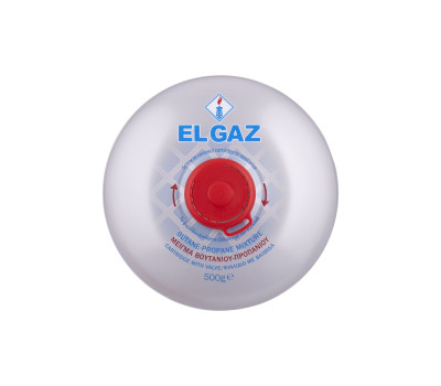 EL GAZ Балон-картридж газовий ELG-800, бутан 500 г, для газових пальників, з двошаровим клапаном, одноразовий