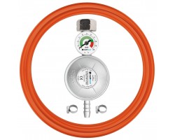 Cellfast Комплект для підключення до газового балона, шланг 2м, редуктор G12 з манометром, хомути-foto2