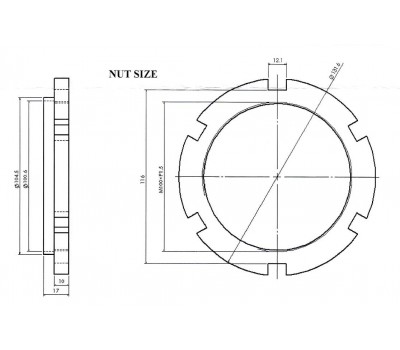 Съемник крышки задней ступицы MAN TGA 3/4" H60, 158 mm ASTA A-1329
