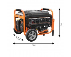 Neo Tools Генератор бензиновий 04-730, 2.8/3.0кВт, 1х12В та 2х230В (16А), бак 15л, 313г/кВтГ, 45 кг-foto9