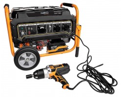 Neo Tools Генератор бензиновий 04-730, 2.8/3.0кВт, 1х12В та 2х230В (16А), бак 15л, 313г/кВтГ, 45 кг-foto10