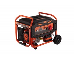 2E Генератор бензиновий 220 В, 50 Гц, 7.5 кВт, електро стартер, ручка та колеса для транспортування-foto2