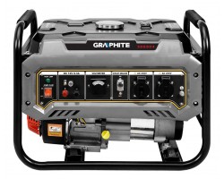 Graphite Генератор бензиновий 58G904, 2.0/2.2кВт, 1х12В та 2х230В (16А), бак 15л, 360г/кВтГ, 40 кг-foto7