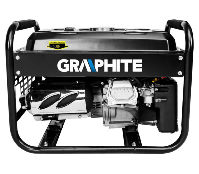 Graphite Генератор бензиновий 58G904, 2.0/2.2кВт, 1х12В та 2х230В (16А), бак 15л, 360г/кВтГ, 40 кг