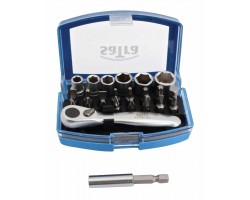 Набор бит и головок 24 ед. с трещеткой 1/4" SATRA S-R24BS