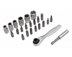 Набор бит и головок 24 ед. с трещеткой 1/4" SATRA S-R24BS-foto3