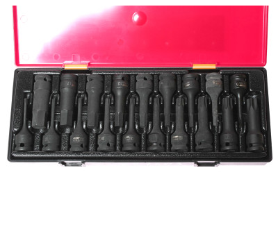 Набор головок ударных TORX, HEX, 78мм 1/2 дюйм 19ед.