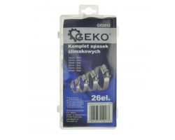 Набор хомутов винтовых металлических 16-40 мм, 26 шт. GEKO G02812-foto2
