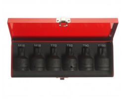 Набор головок ударных TORX T70, T80, T90, T100, SPLINE M16, M18 3/4 дюйм 6ед.-foto4