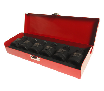 Набор головок ударных TORX T70, T80, T90, T100, SPLINE M16, M18 3/4 дюйм 6ед.