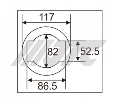 Головка для ступичной гайки 3/4 дюйм 86,5 x 52,5, Ø82 (BPW-16T)