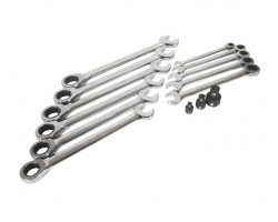 Набор ключей рожково-накидных с трещоткой 8-19мм 14ед.-foto4