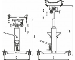 Стойка трансмиссионная телескопическая 800кг-foto2