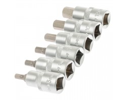 Набор ключей HEX коротких с насадками 1/2" (L=55 мм) -12 предметов SATRA S-SH1212-foto4