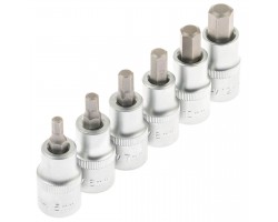 Набор ключей HEX коротких с насадками 1/2" (L=55 мм) -12 предметов SATRA S-SH1212-foto3