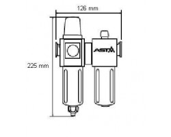 Фильтр -сепаратор 1/2 ASTA GFC-300-04-foto2