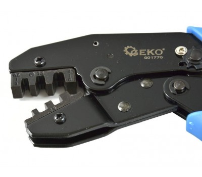 Клещи для обжимки контактов с трещоткой 230 мм (0,5-6 мм) GEKO G01770