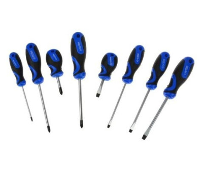 Набор отверток 8 предметов (плоские + крест.) GEKO G32006