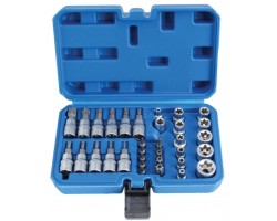 Набор TORX -головок, бит, насадок + вставки, 34 единицы SATRA S-34TES
