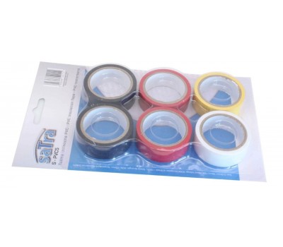 Набор цветных изолент 6 шт. PVC (19 мм x 5 м) SATRA S-PVC5