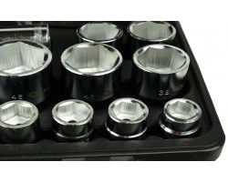 Набор головок 26 единиц GEKO G10115 (21-65 мм) 6-гр. 3/4"-foto3